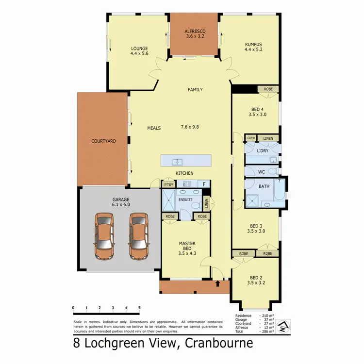 Floorplan of Homely house listing, 8 Lochgreen View, Cranbourne VIC 3977