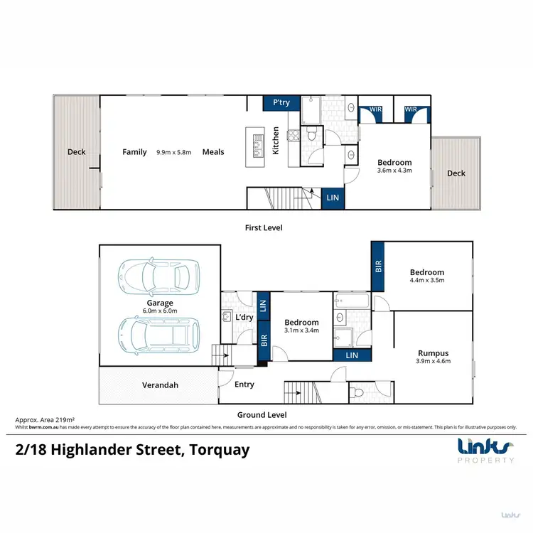 Floorplan of Homely townhouse listing, 2/18 Highlander Street, Torquay VIC 3228