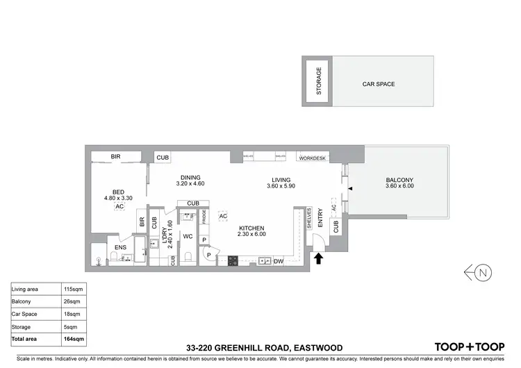 Floorplan of Homely apartment listing, 33/220 Greenhill Road, Eastwood SA 5063
