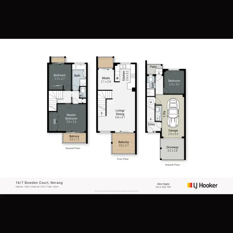 Floorplan of Homely townhouse listing, 16/7 Bowden Court, Nerang QLD 4211