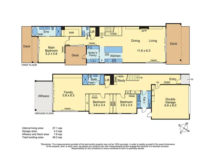 Floorplan of Homely house listing, 6A Royal Street, Mornington VIC 3931