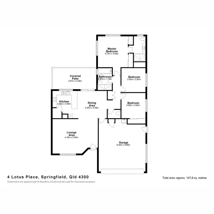 Floorplan of Homely house listing, 4 Lotus Place, Springfield QLD 4300