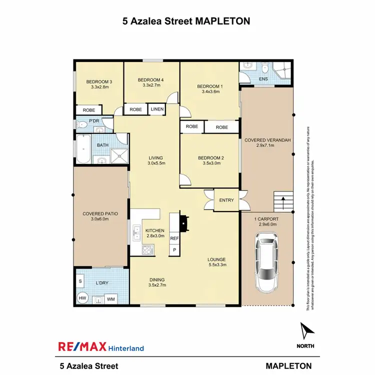 Floorplan of Homely house listing, 5 Azalea Street, Mapleton QLD 4560