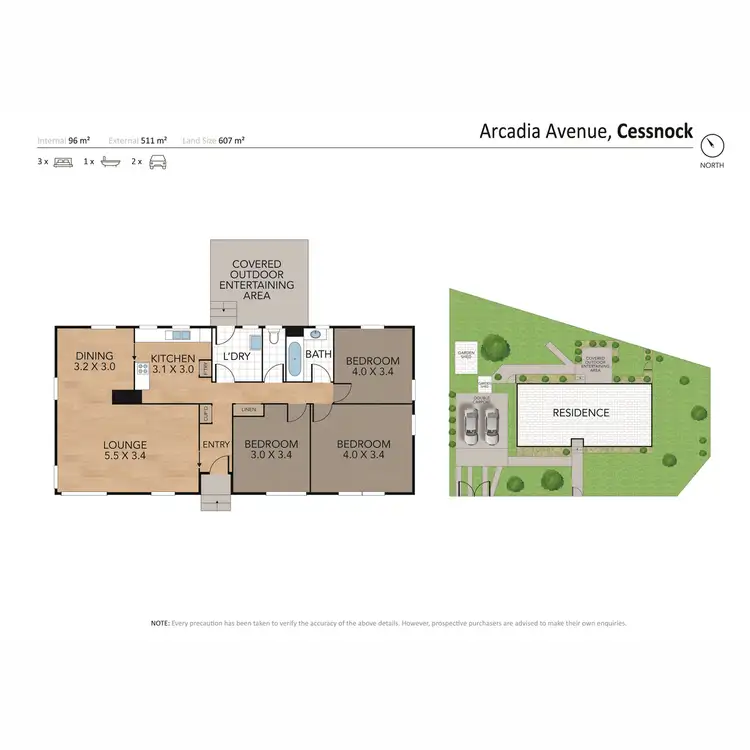 Floorplan of Homely house listing, 2 Arcadia Avenue, Cessnock NSW 2325