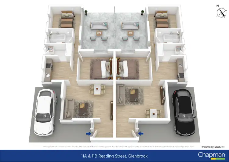 Floorplan of Homely semi-detached listing, 11A & 11B Reading Street, Glenbrook NSW 2773