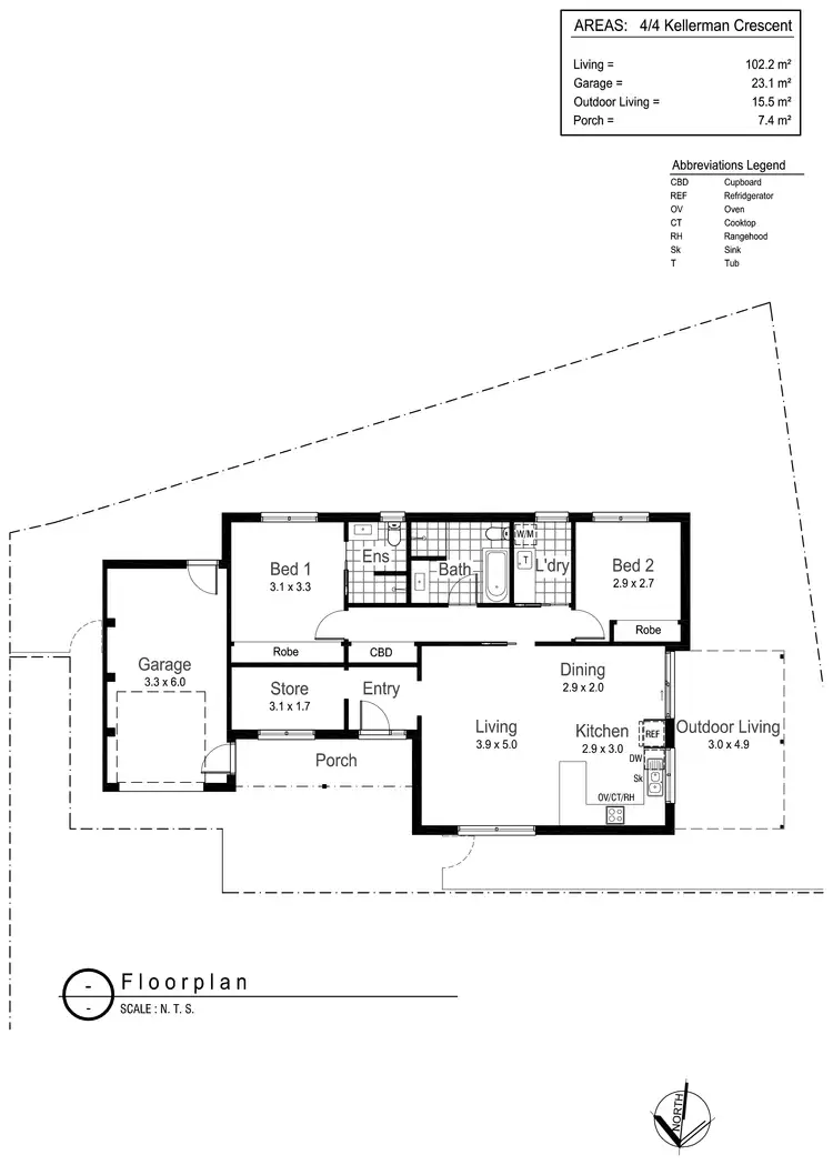 Floorplan of Homely flat listing, 4/4 Kellerman Cresent, Boorooma NSW 2650