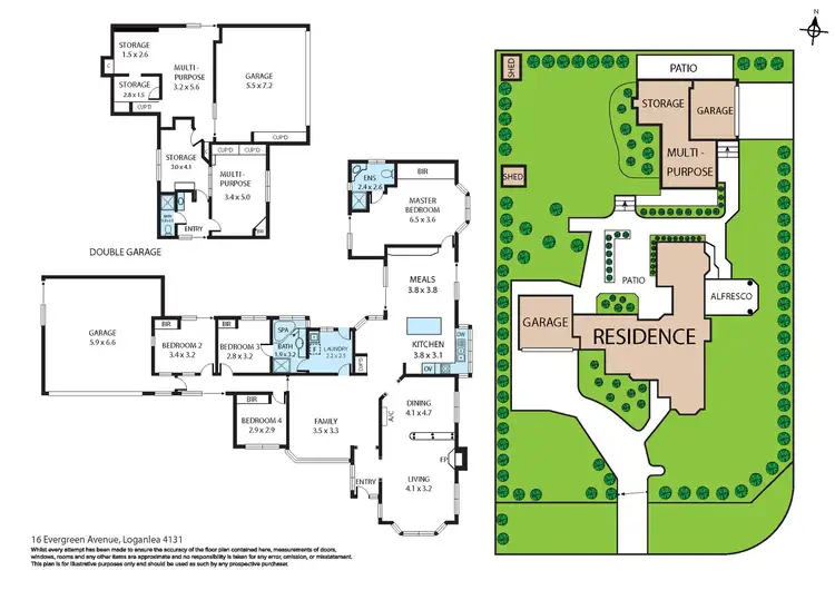 Floorplan of Homely house listing, 16-18 Evergreen Avenue, Loganlea QLD 4131