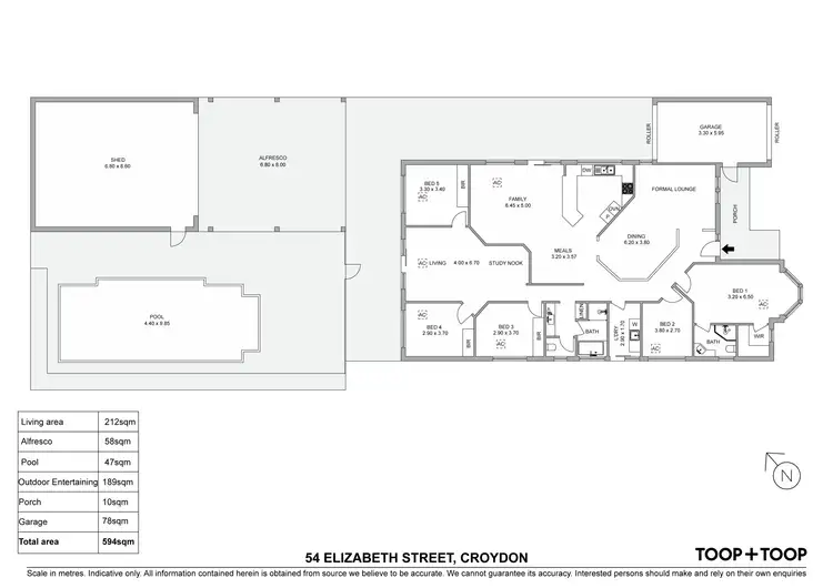 Floorplan of Homely house listing, 54 Elizabeth Street, Croydon SA 5008