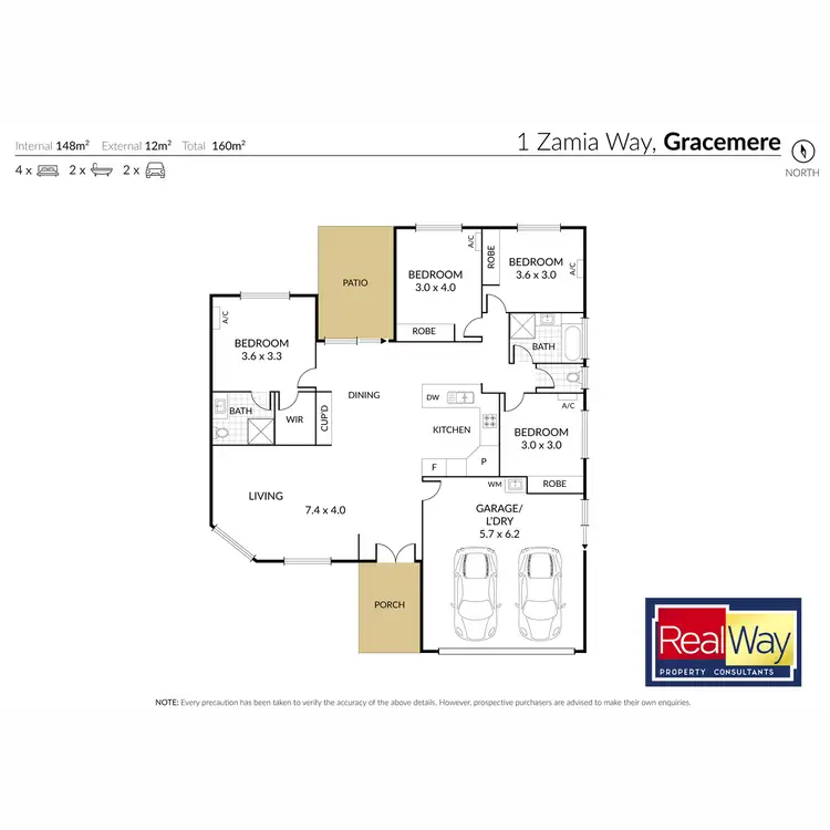 Floorplan of Homely house listing, 1 Zamia Way, Gracemere QLD 4702