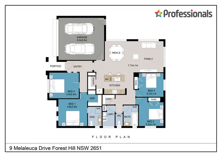Floorplan of Homely house listing, 9 Melaleuca Drive, Forest Hill NSW 2651