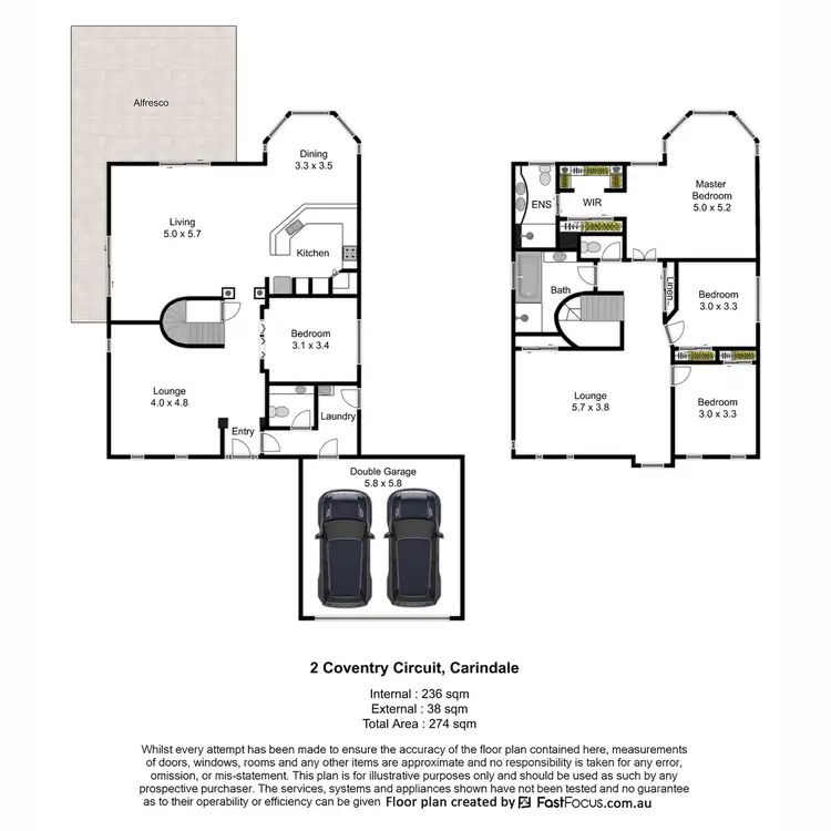 Floorplan of Homely house listing, 2 Coventry Circuit, Carindale QLD 4152