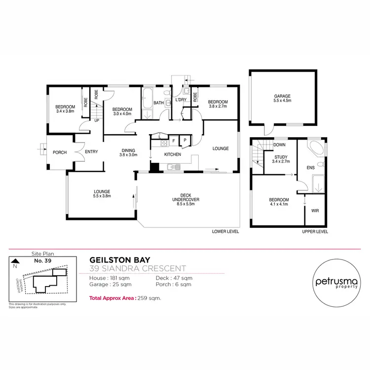 Floorplan of Homely house listing, 39 Siandra Crescent, Geilston Bay TAS 7015