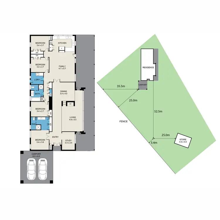 Floorplan of Homely rural property listing, 4 Langlands Road, Glen Oak NSW 2320