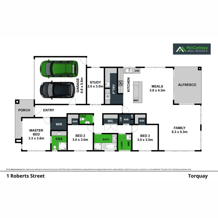 Floorplan of Homely house listing, 1 Roberts Street, Torquay VIC 3228