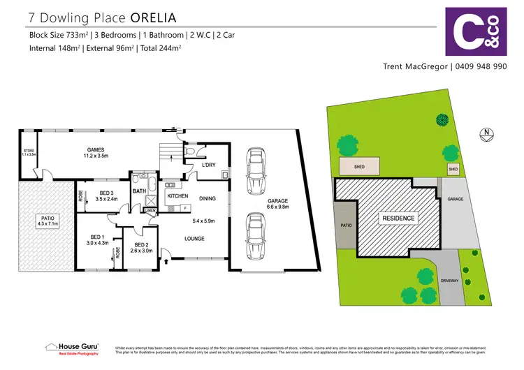 Floorplan of Homely house listing, 7 Dowling Place, Orelia WA 6167