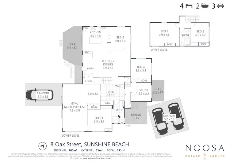Floorplan of Homely house listing, 8 Oak Street, Sunshine Beach QLD 4567