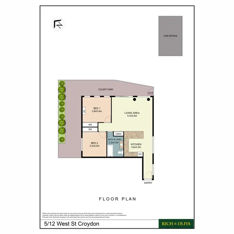 Floorplan of Homely apartment listing, 5/12 West Street, Croydon NSW 2132