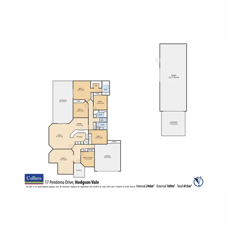 Floorplan of Homely house listing, 17 Pendoma Drive, Hodgson Vale QLD 4352
