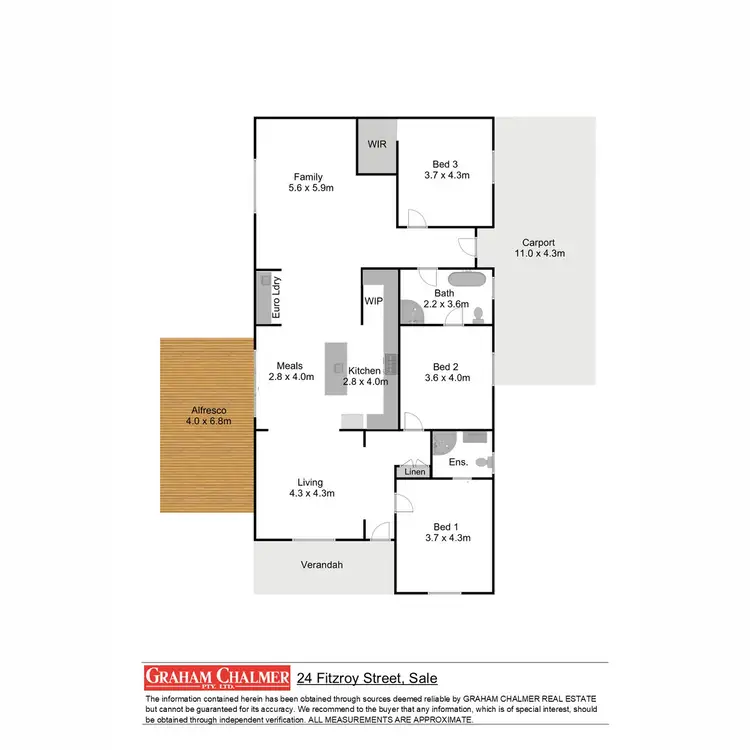 Floorplan of Homely house listing, 24 Fitzroy Street, Sale VIC 3850
