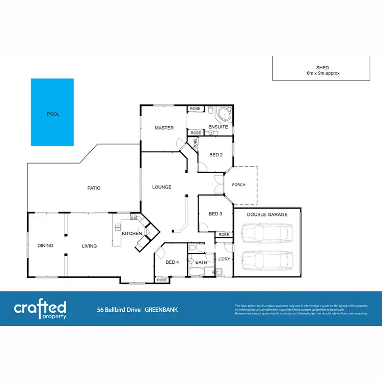 Floorplan of Homely house listing, 56 Bellbird Drive, Greenbank QLD 4124