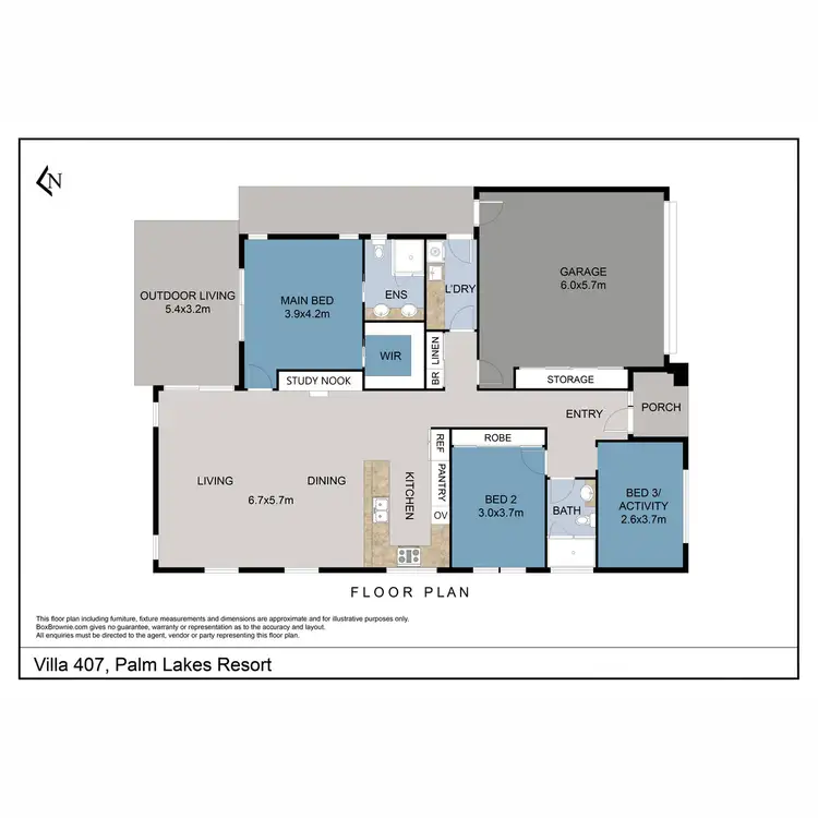 Floorplan of Homely villa listing, Villa 407/97 - 161 Hogg Street, Cranley QLD 4350