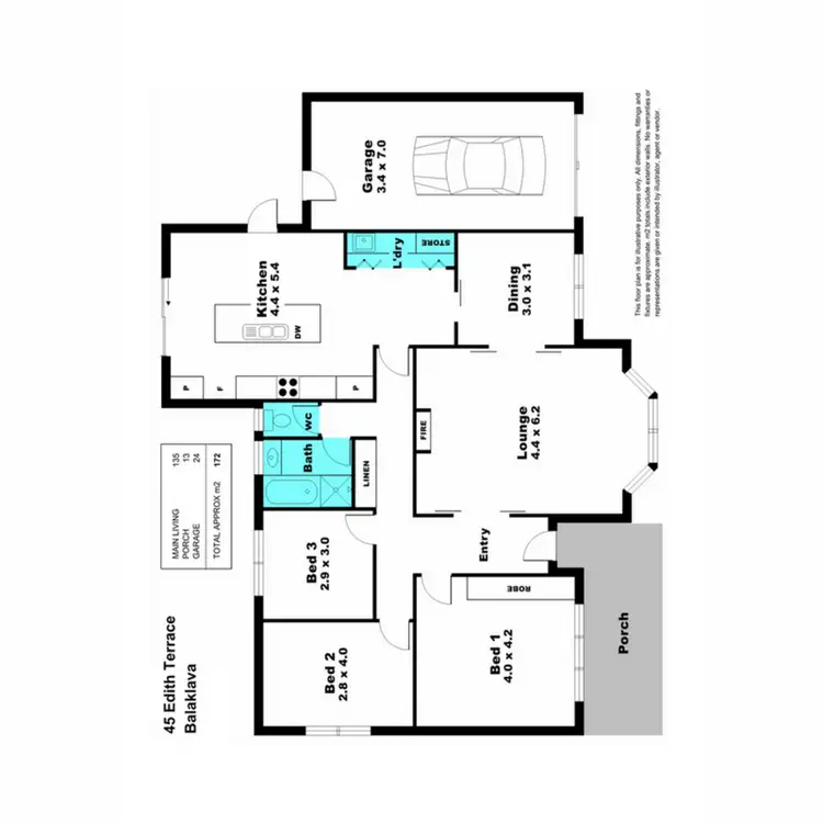 Floorplan of Homely house listing, 45 Edith Terrace, Balaklava SA 5461