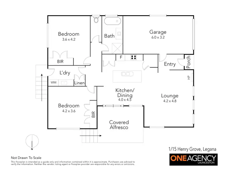 Floorplan of Homely unit listing, 1/15 Henry Grove, Legana TAS 7277