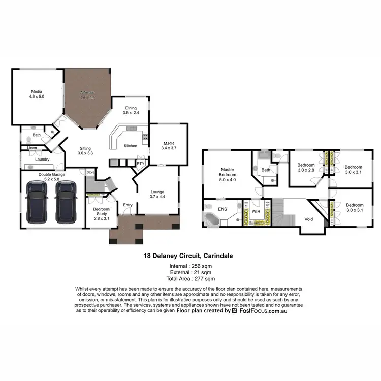 Floorplan of Homely house listing, 18 Delaney Circuit, Carindale QLD 4152