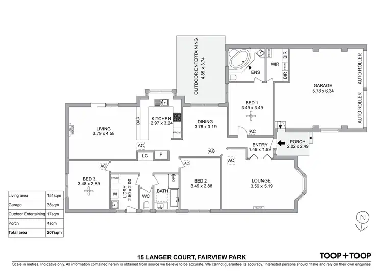 Floorplan of Homely house listing, 15 Langer Court, Fairview Park SA 5126