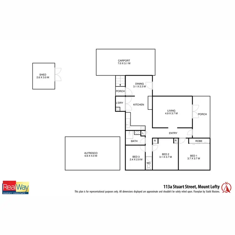 Floorplan of Homely house listing, 113a Stuart Street, Mount Lofty QLD 4350