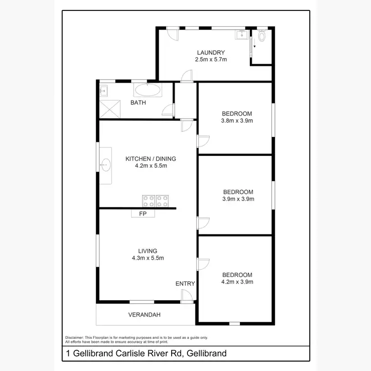 Floorplan of Homely rural property listing, 1 Carlisle-Gellibrand Road, Gellibrand VIC 3239