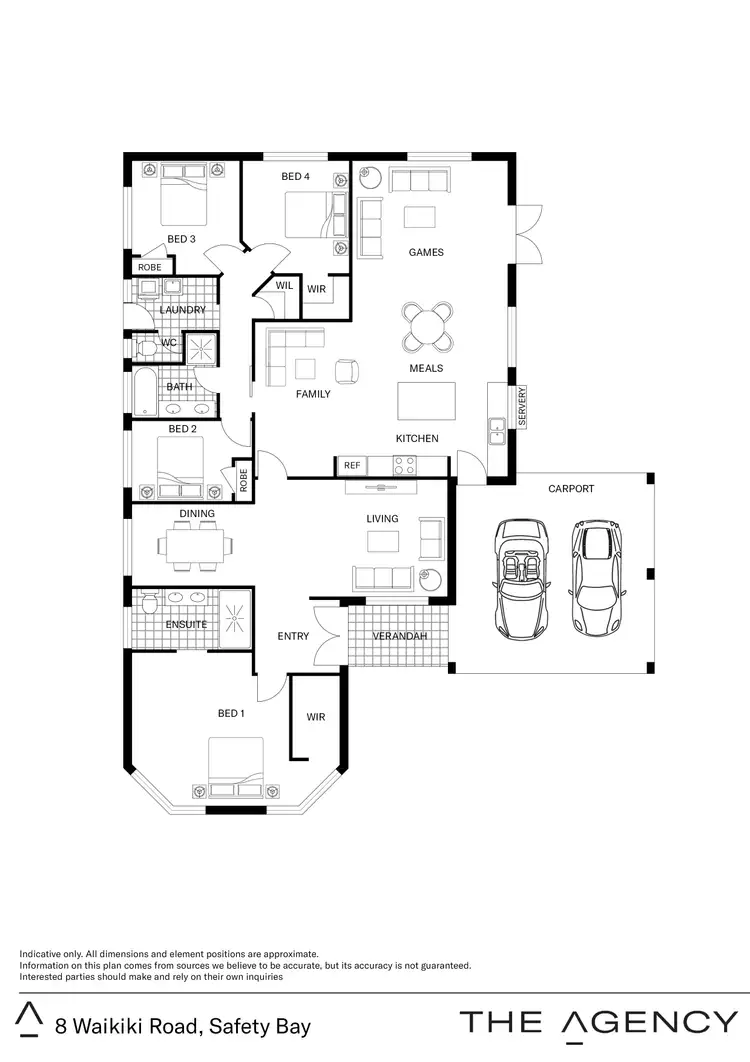 Floorplan of Homely house listing, 8 Waikiki Road, Safety Bay WA 6169