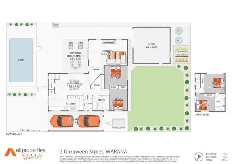 Floorplan of Homely house listing, 2 Girraween Street, Warana QLD 4575
