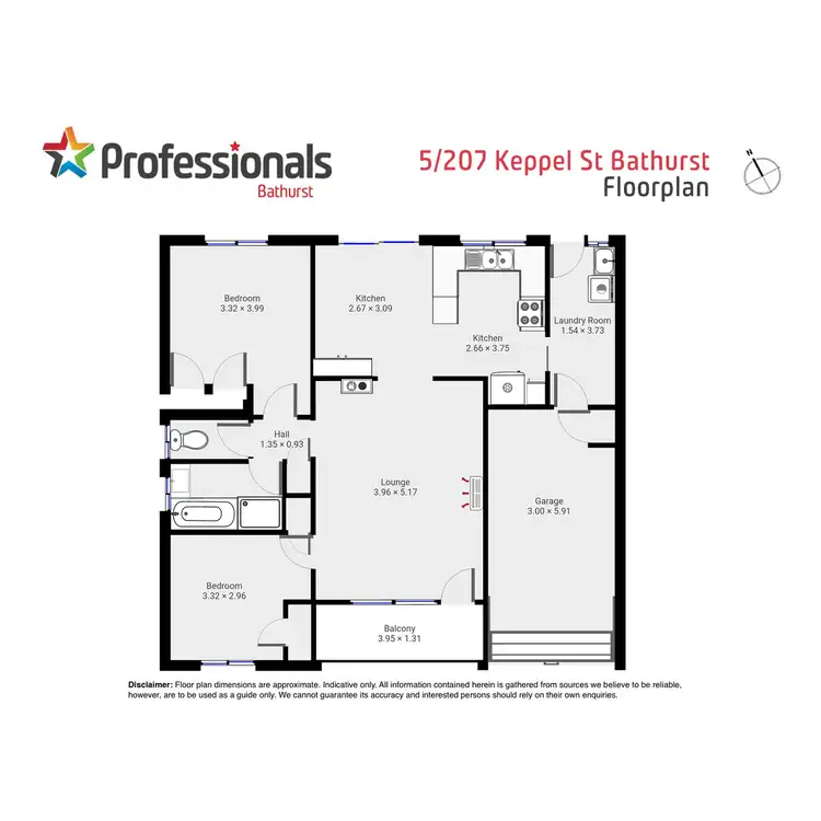 Floorplan of Homely apartment listing, 5/207 Keppel Street, Bathurst NSW 2795