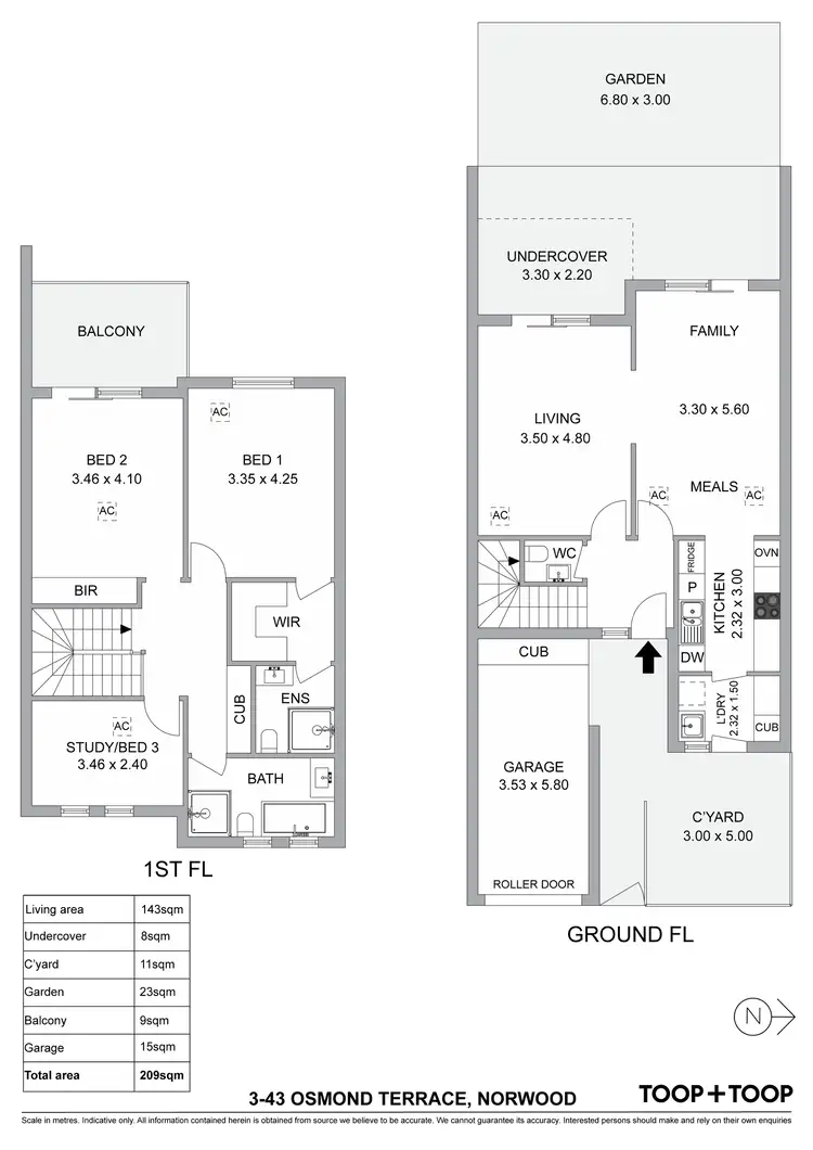 Floorplan of Homely house listing, 3/43 Osmond Terrace, Norwood SA 5067