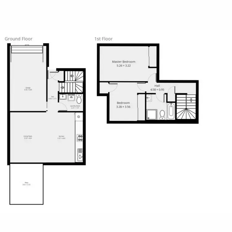 Floorplan of Homely townhouse listing, 5/1 Brown Street, Cardiff NSW 2285