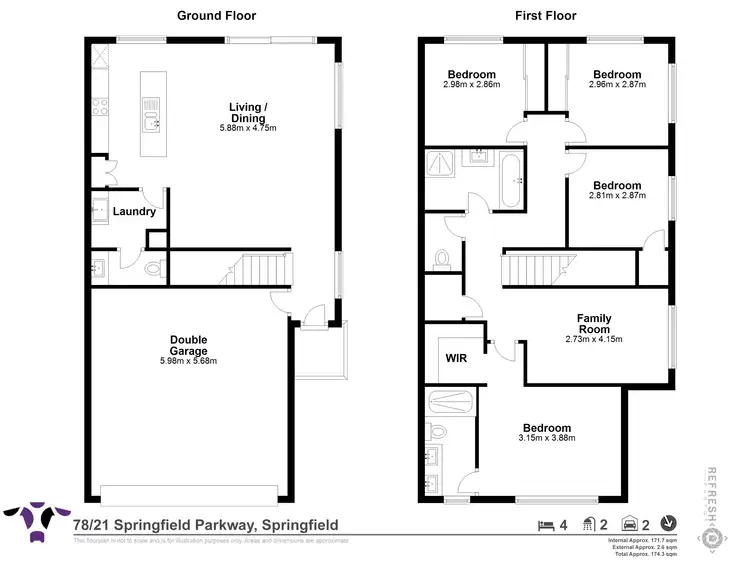 Floorplan of Homely townhouse listing, 78/21 Springfield Parkway, Springfield QLD 4300