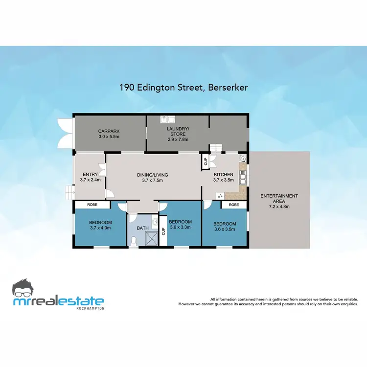 Floorplan of Homely house listing, 190 Edington Street, Berserker QLD 4701