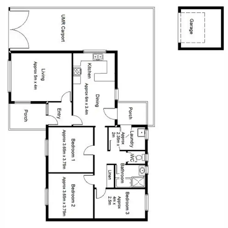 Floorplan of Homely house listing, 29 Hurcombe Crescent, Port Augusta West SA 5700