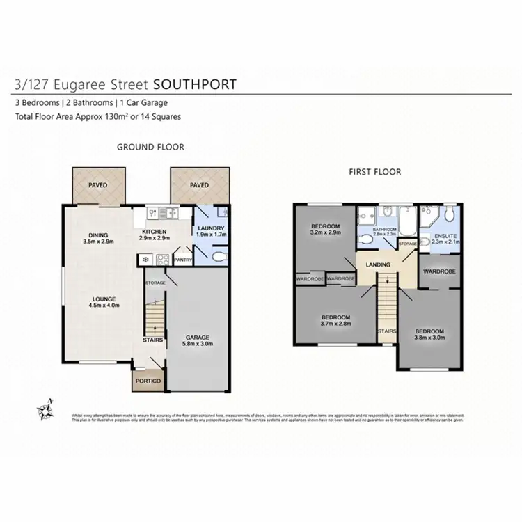 Floorplan of Homely townhouse listing, 3/127 Eugaree Street, Southport QLD 4215