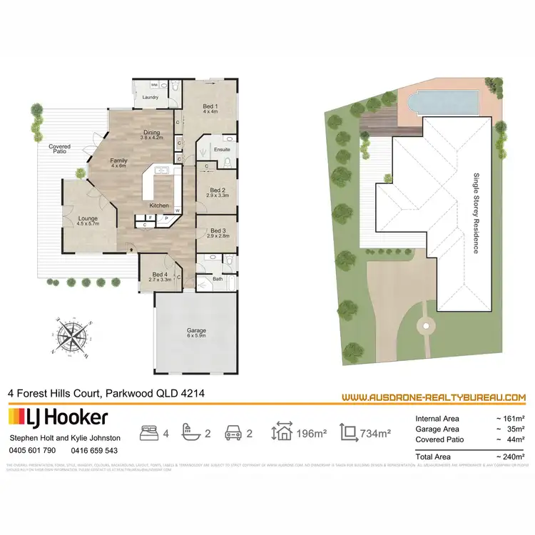 Floorplan of Homely house listing, 4 Forest Hills Court, Parkwood QLD 4214