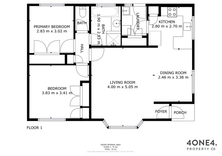 Floorplan of Homely villa listing, 2/27 Godfrey Road, Claremont TAS 7011