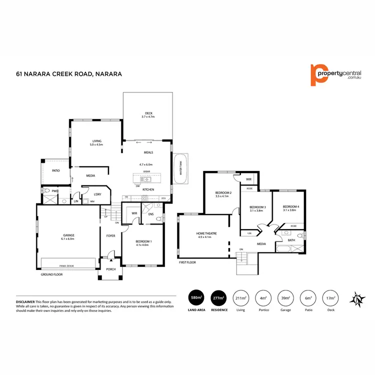 Floorplan of Homely house listing, 61 Narara Creek Road, Narara NSW 2250