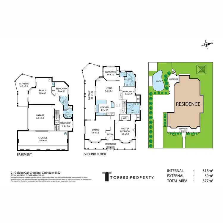 Floorplan of Homely house listing, 21 Golden Oak Crescent, Carindale QLD 4152