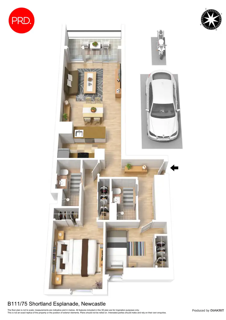 Floorplan of Homely apartment listing, B111/75 Shortland Esplanade, Newcastle NSW 2300