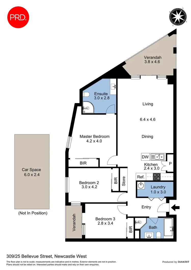 Floorplan of Homely apartment listing, 309/25 Bellevue Street, Newcastle West NSW 2302