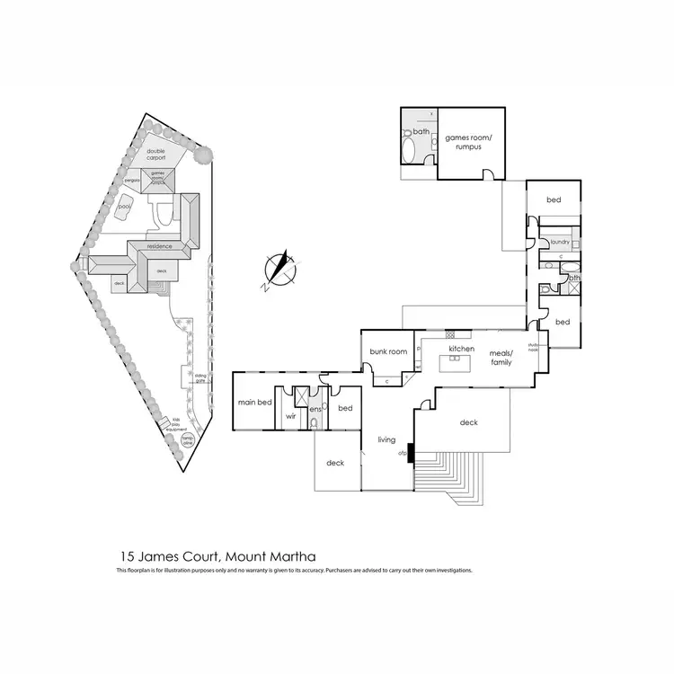 Floorplan of Homely house listing, 15 James Court, Mount Martha VIC 3934