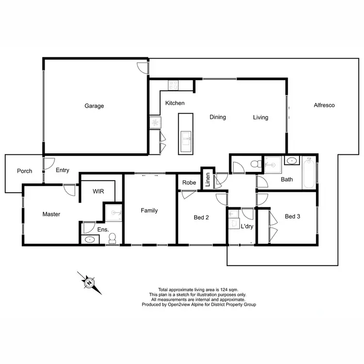 Floorplan of Homely house listing, 3 Carob Court, Mansfield VIC 3722