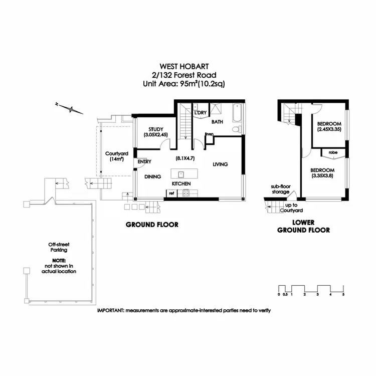 Floorplan of Homely townhouse listing, 2/132 Forest Road, West Hobart TAS 7000