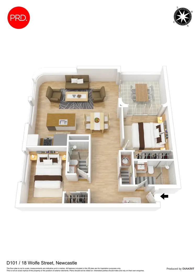Floorplan of Homely apartment listing, 101/18 Wolfe Street, Newcastle NSW 2300